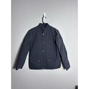 WRK Work Rest Karma Quilted Jacket Mens Small Black/Gray Utility Cotton Snap Up